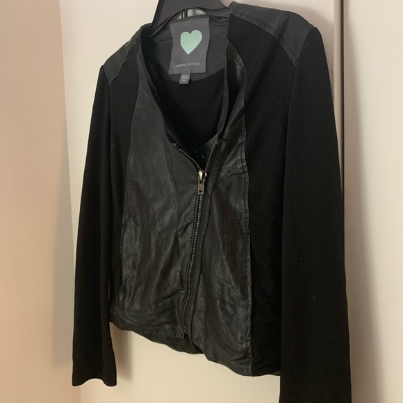 Kendall+Kylie Lightweight Leather & Fabric Jacket - Picture 5 of 9